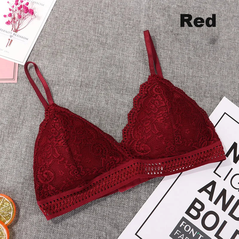 Bralette French Triangle Cup Bras for Women Comfort Cotton Bra Girl Summer Thin Soft Sexy Push Up Seamless Invisible Underwear