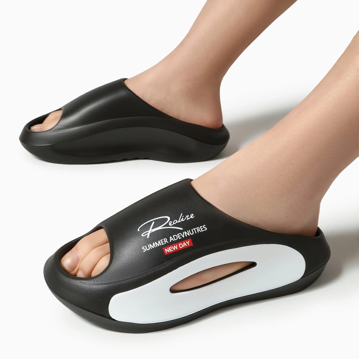 Men's EVA Summer Thong Slippers with Thick Anti-Slip Sole Comfortable Lightweight Sandals for Casual Wear