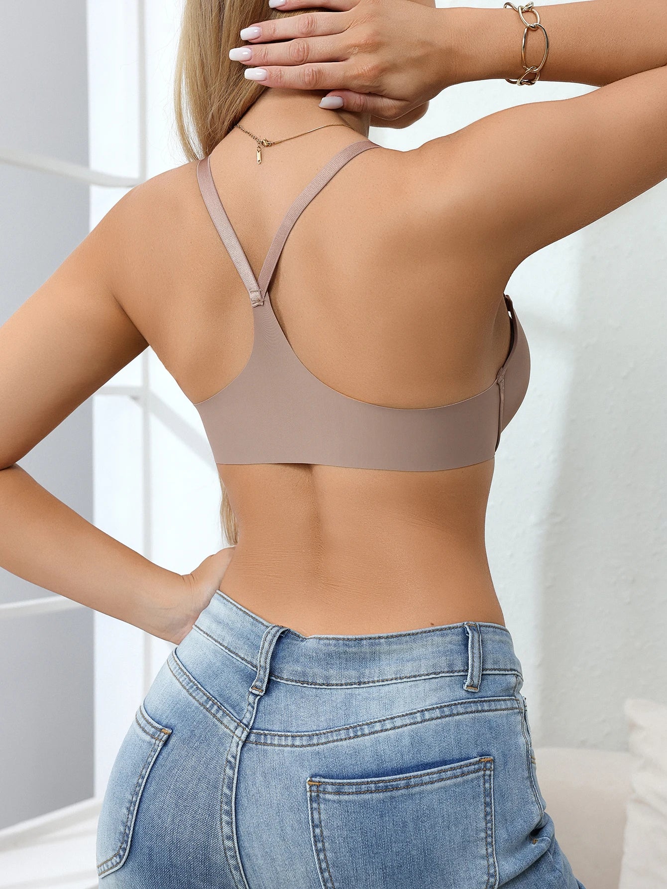 Women's Bra Everyday Solid Color Metal Front Clasp Push-Up Bra Lined Small Bust Appears Larger Sexy Bras