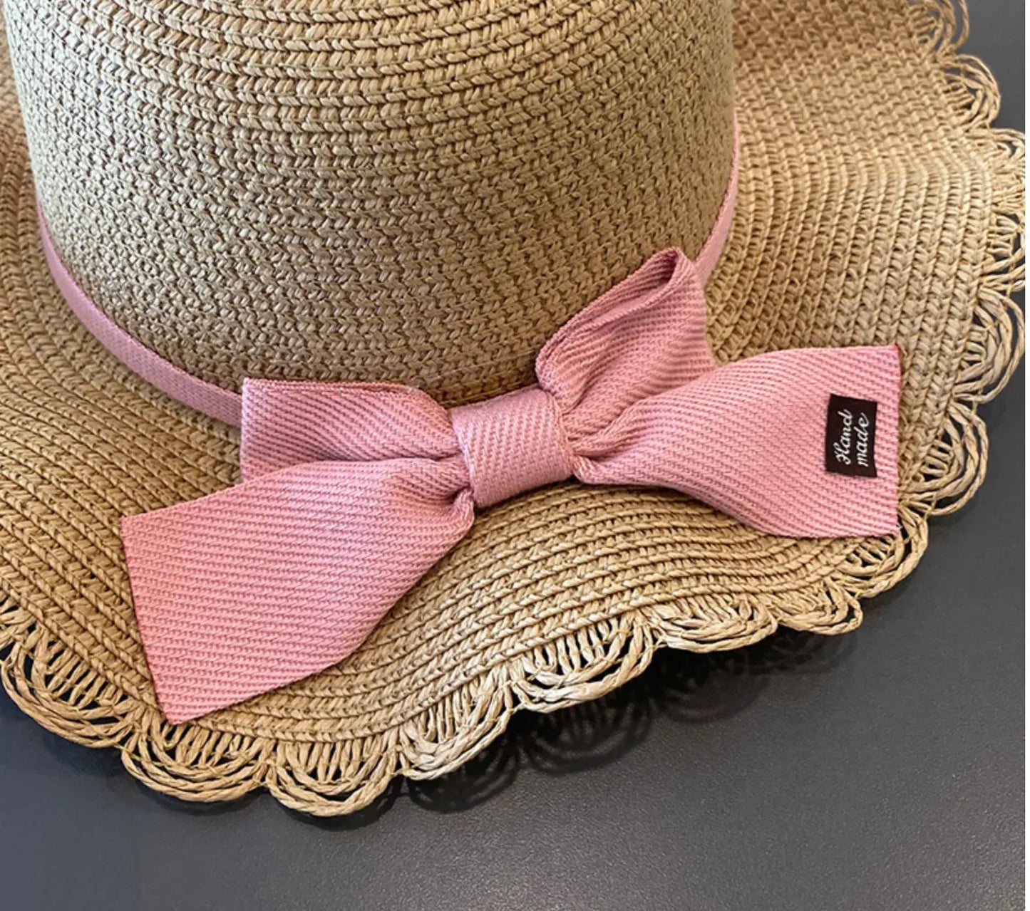 The Wide Brim Lace Straw Hat & Bag Set
