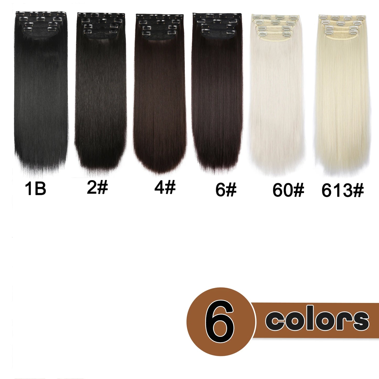 The 20-Inch Long Wavy Clip-In Hairpiece Set (4pcs)
