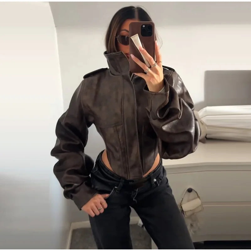 The Balloon Sleeve Biker Jacket