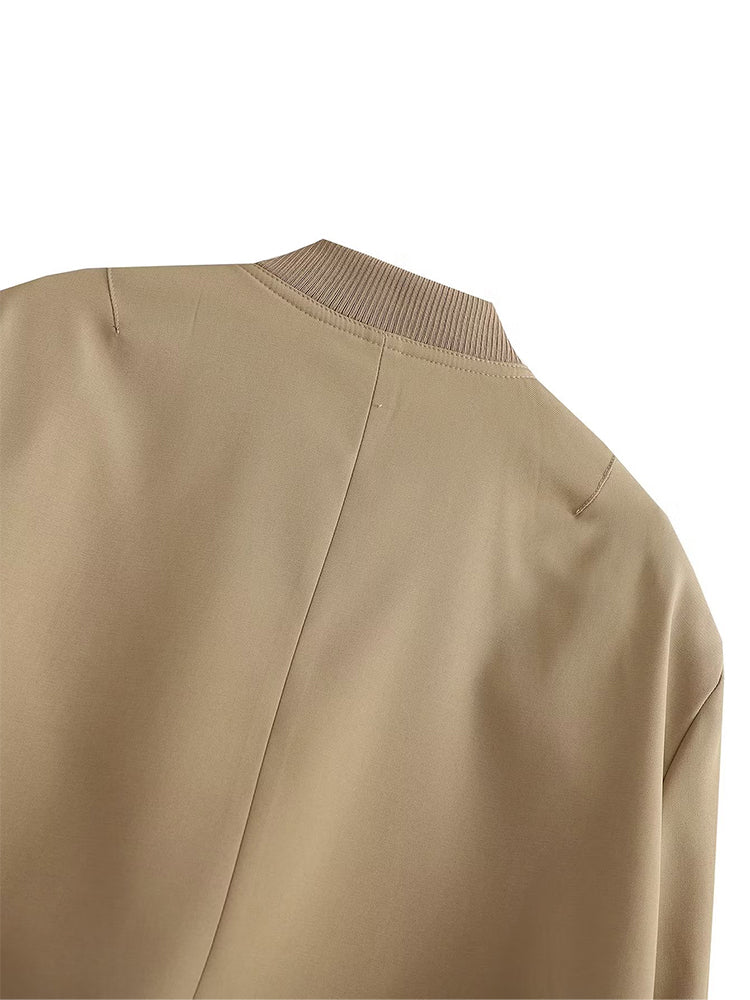 The V-Neck Solid Bomber