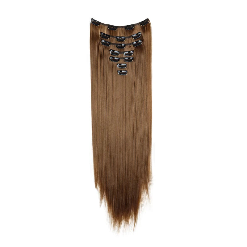 The 7-Piece Clip-In Straight Hair Extensions