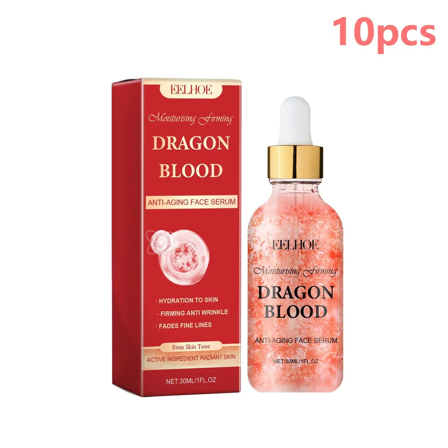 EELHOE Dragon Blood Serum Firm Skin Tightening Moisturizing Facial Rejuvenation Deep Hydration Face Care Anti-Wrinkle Serum 30ml