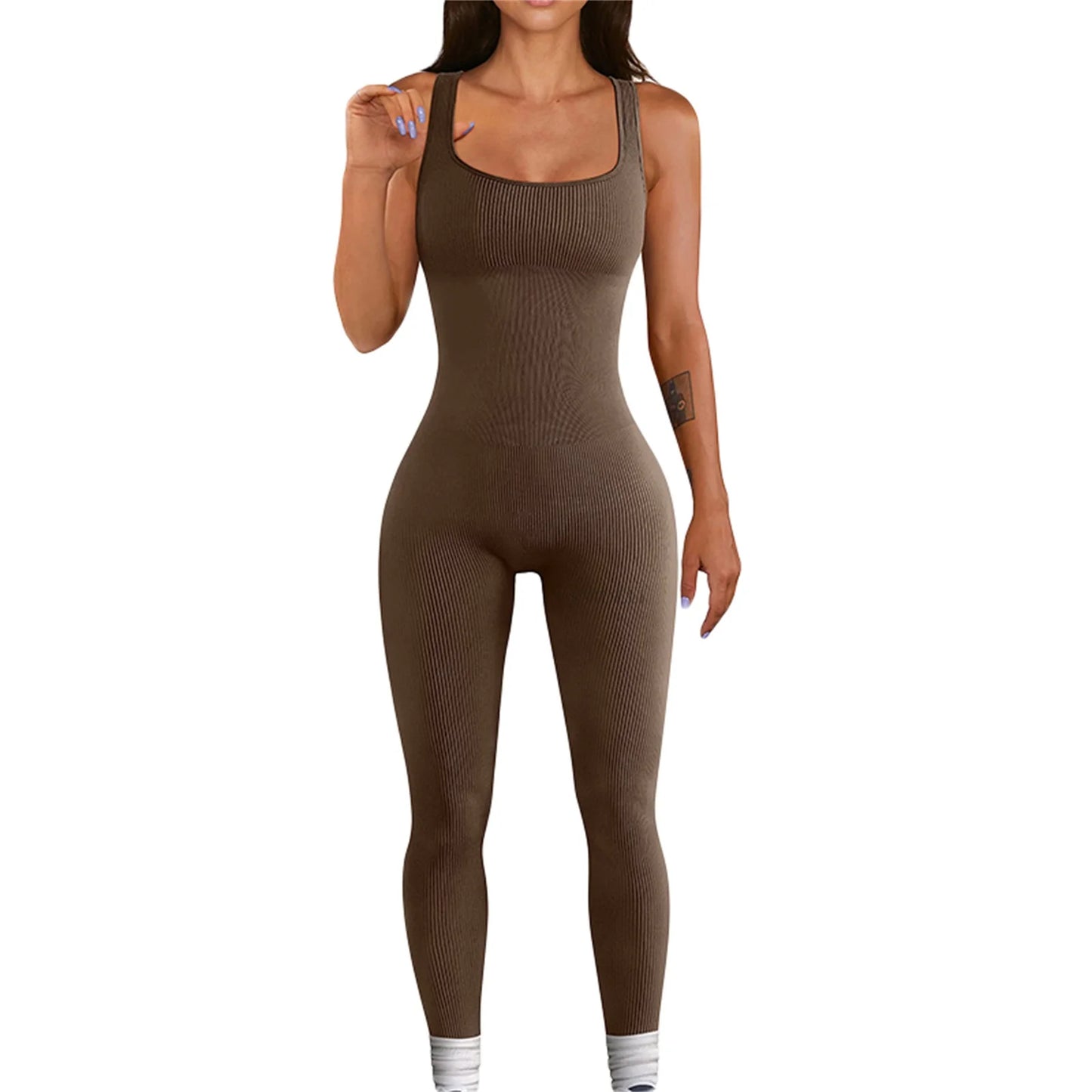 The U-Neck Sleeveless Bodycon Romper