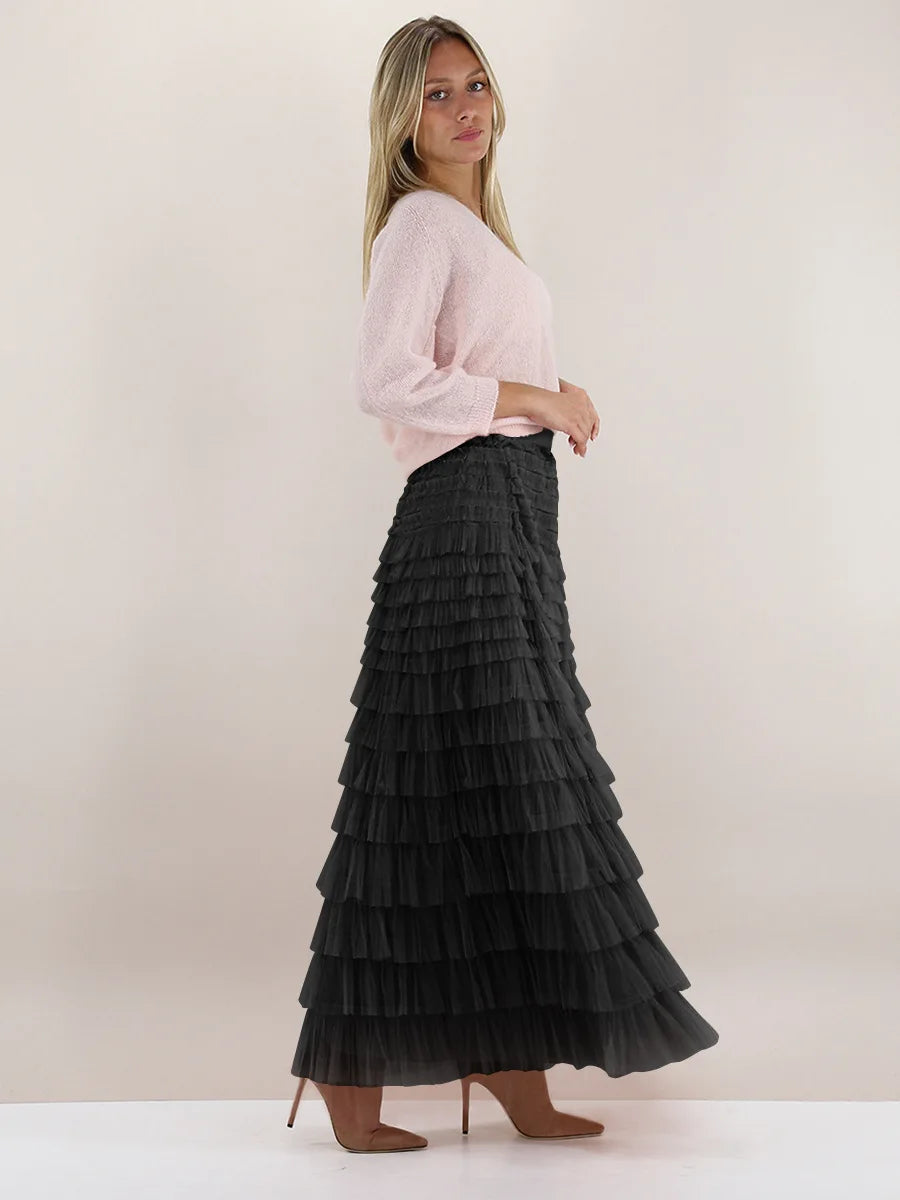 The Boho Multilayer Tulle Maxi