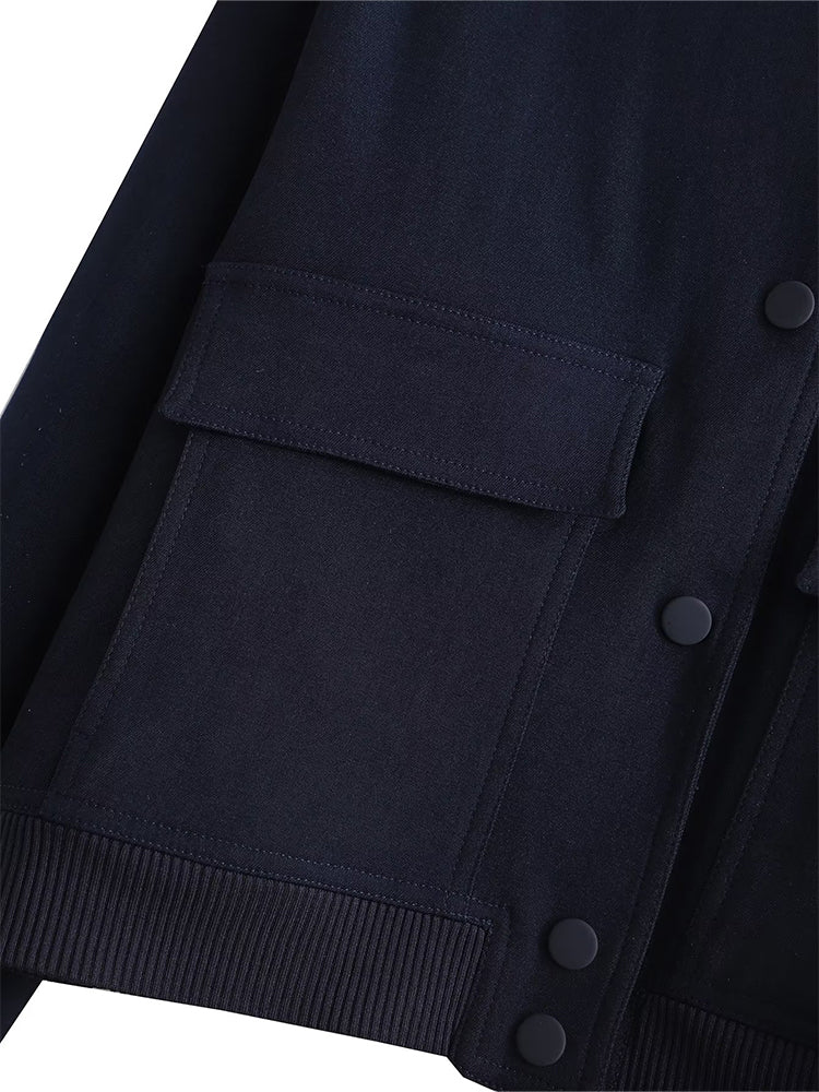 The V-Neck Solid Bomber