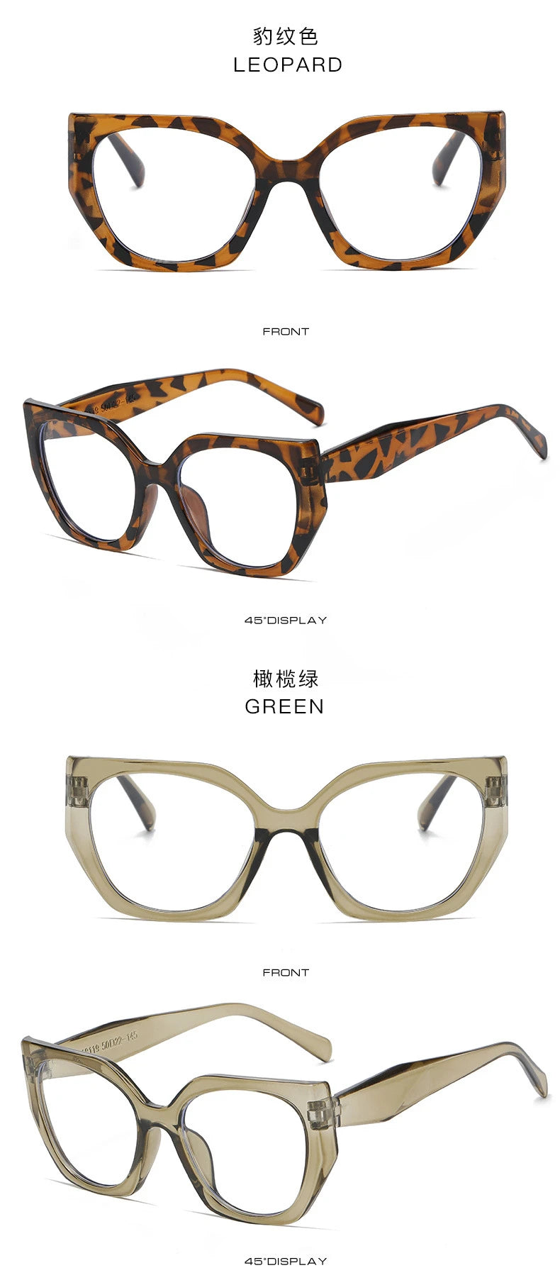 The Transparent Anti-Blue Light Polygon Glasses