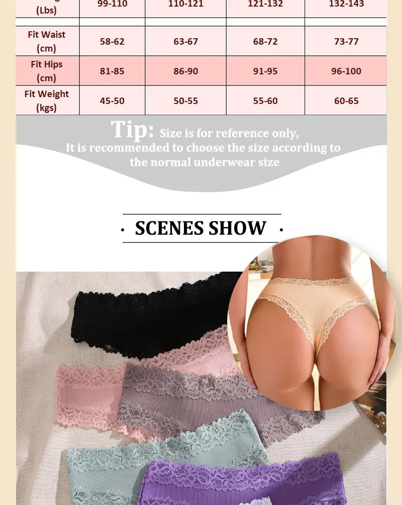The 5-Pack Lace Seamless Brazilian Set