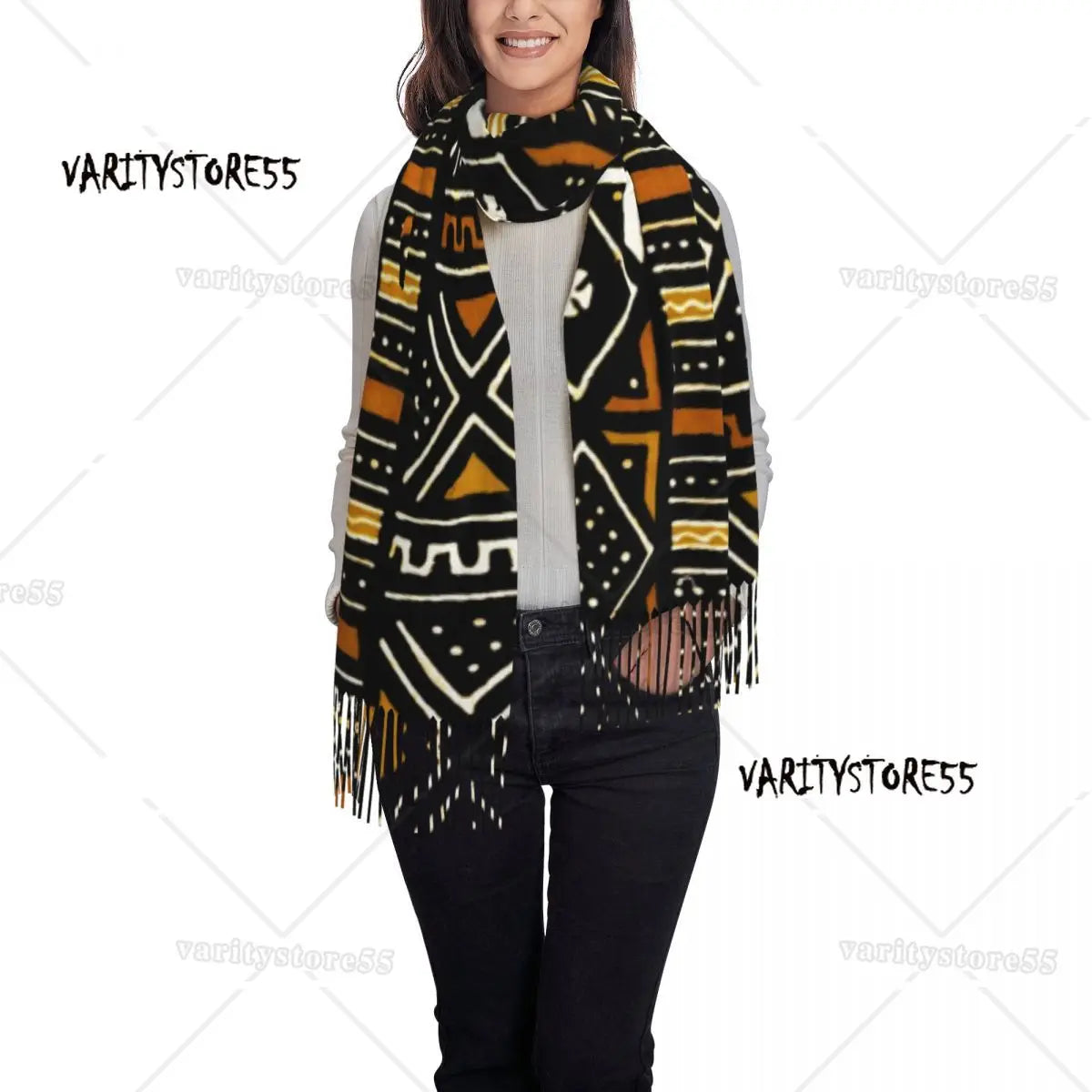 The Tribal Print Wrap Scarf