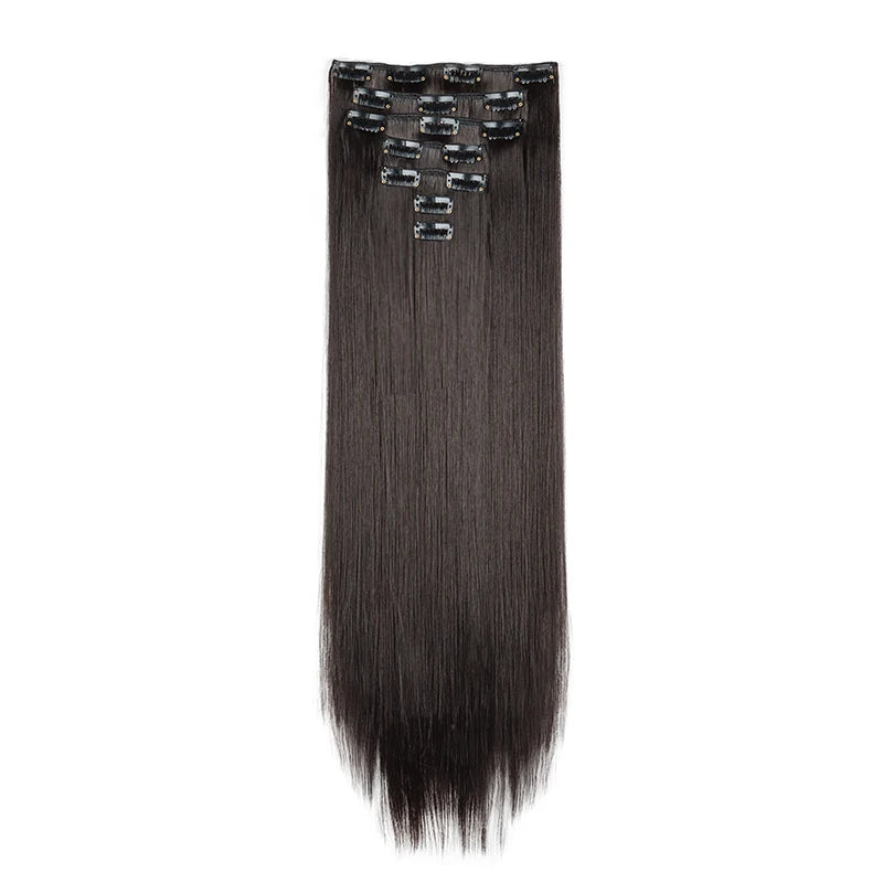 The 7-Piece Clip-In Straight Hair Extensions