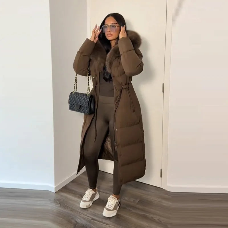 The Belted Fur Hood Parka