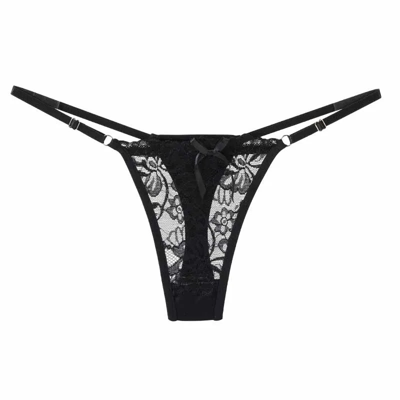 The Adjustable Hollow-Out Lace Thong