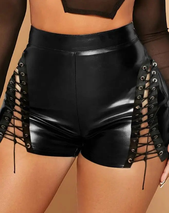 The Buckled PU Leather Short