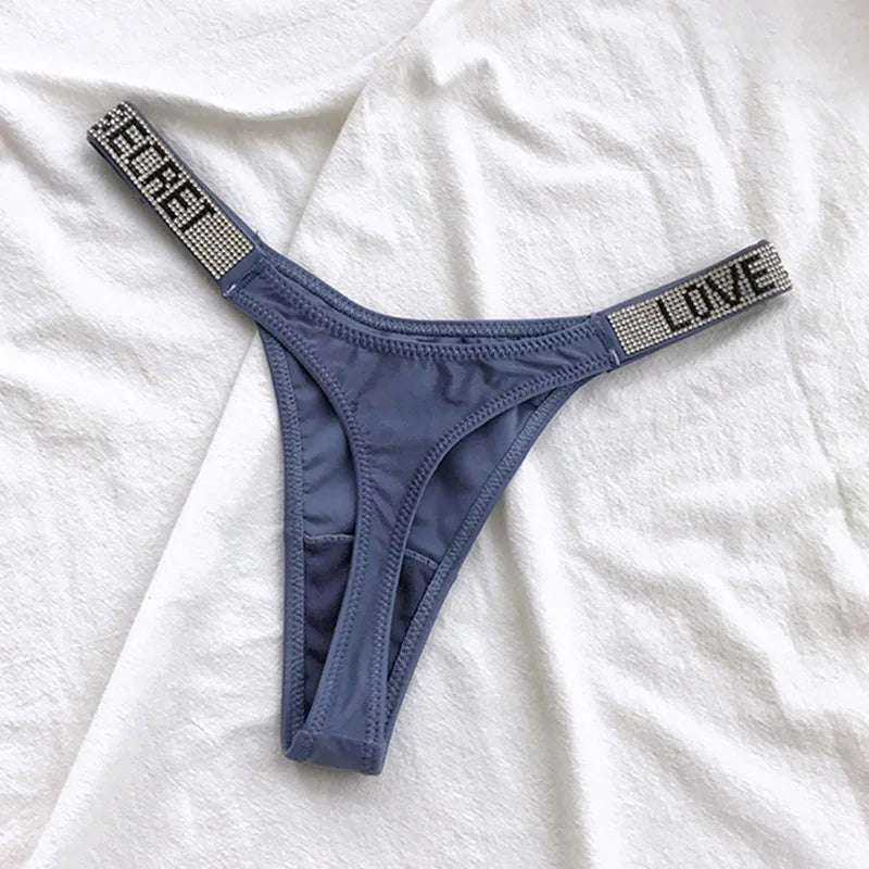 The 5-Pack Rhinestone Diamond Thong Set