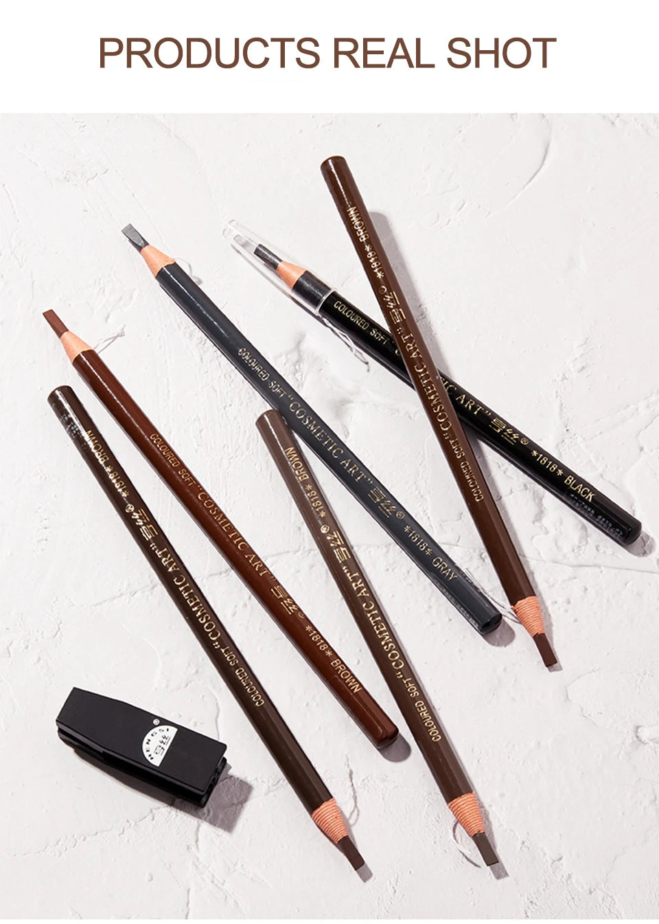 The 6-Color Waterproof Brow Pencil