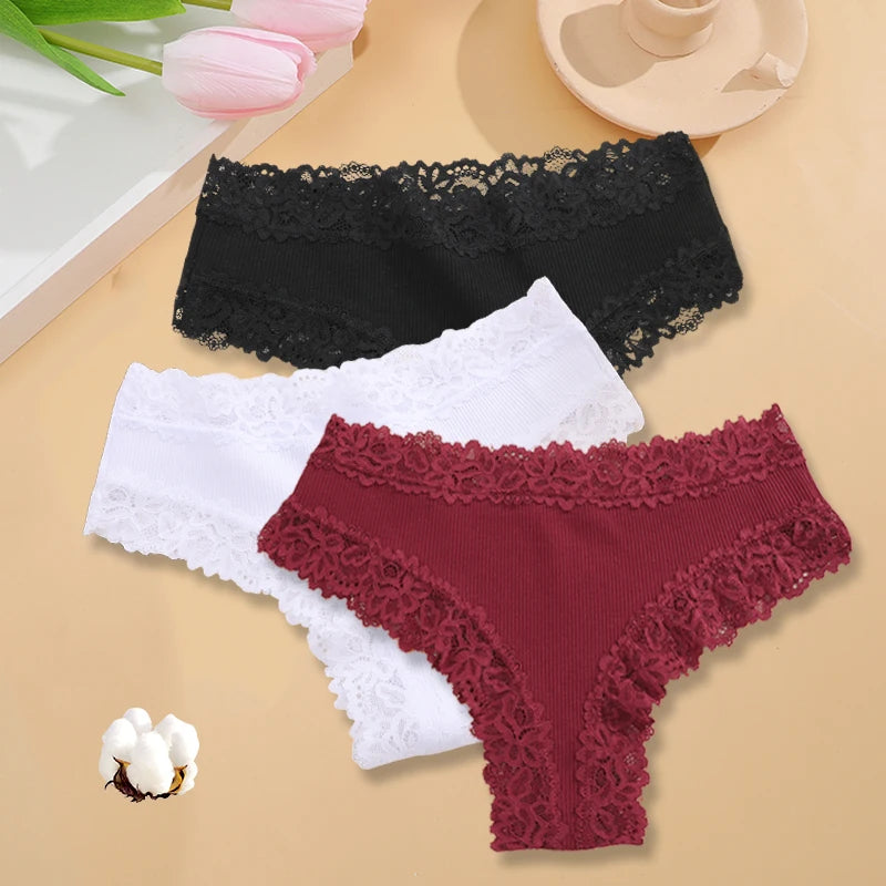 The 3-Pack Brazilian Lace G-String Set