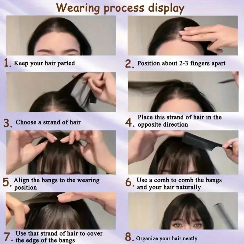 The Wispy Fringe Clip-In Bangs with Sideburns