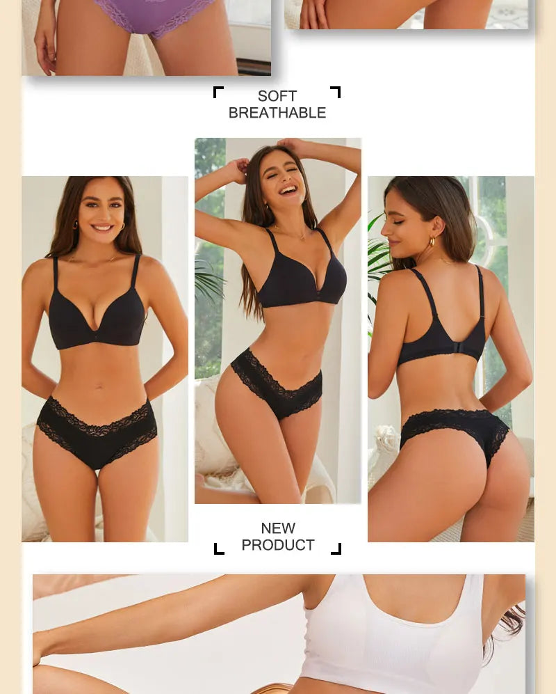 The 3-Pack Brazilian Lace G-String Set