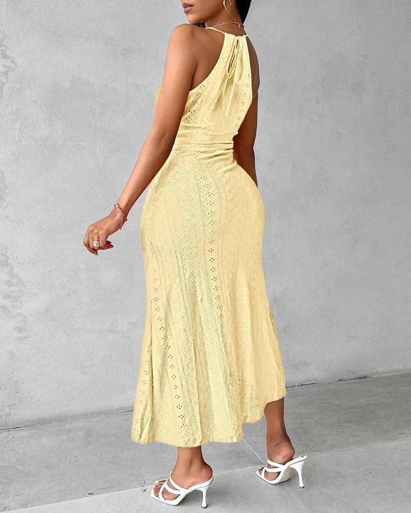 The Strapless Slit Maxi
