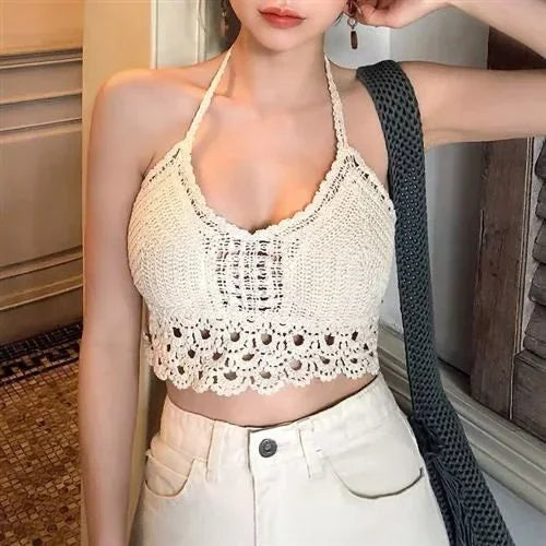 The Tassel Halter Crop Top