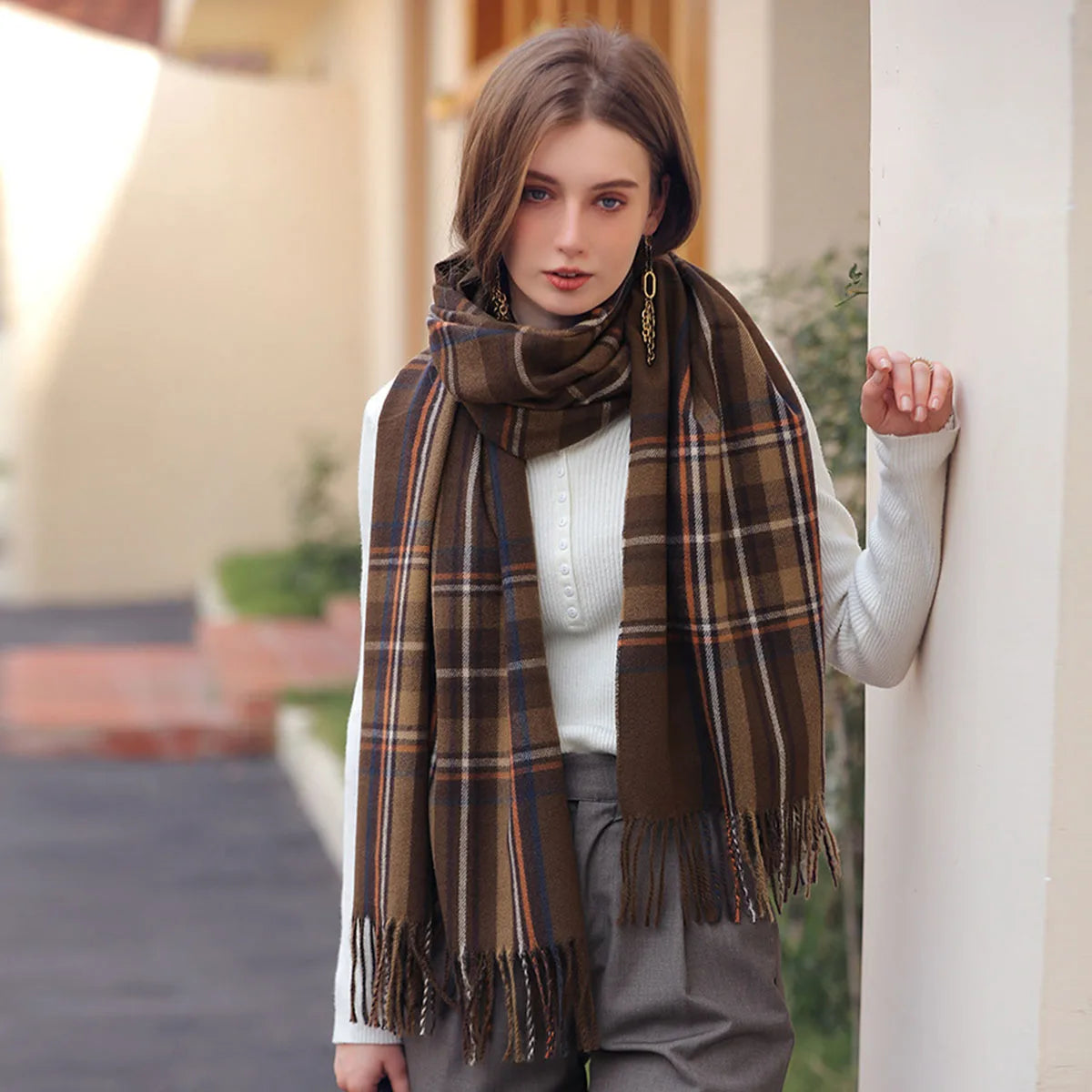 The Tartan Plaid Wrap Scarf