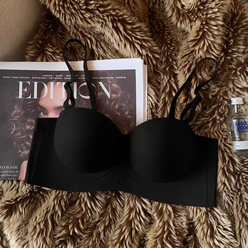 Women's Bra  Half Cup Push Up Small Breasts Show Bigger Side Breasts Seamless Sling Bra No Wires Sexy Sling Bra