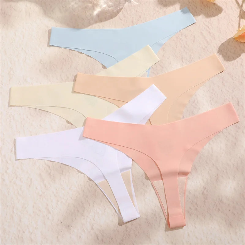 The 3-Pack Ice Silk V-Waist Thong Set