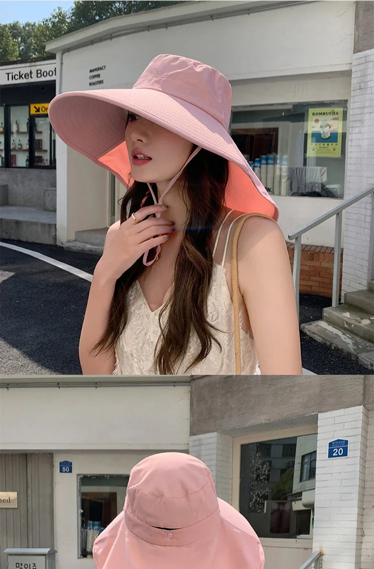The Wide Brim Neck Cover Safari Cap
