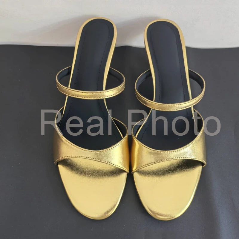 JOZHAMTA Size 34-43 Women Real Leather Casual Flats Slippers Comfort Slides Sandals Soft  Fashion 2025 Daily Home Outdoor