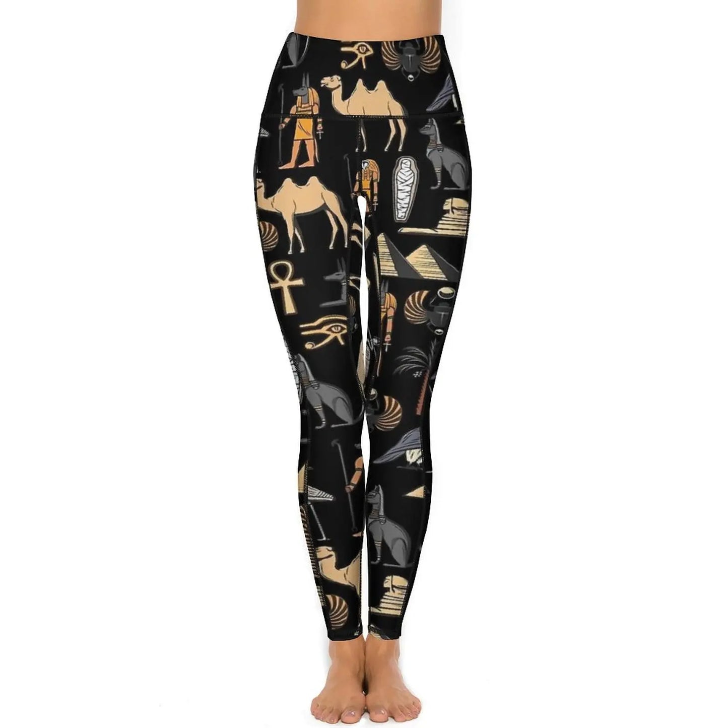 Ancient Egyptian Art Leggings Sexy History of Egypt High Waist Yoga Pants Casual Stretchy Leggins Design Fitness Gym Tights
