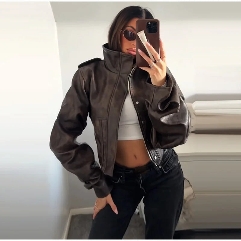 The Balloon Sleeve Biker Jacket