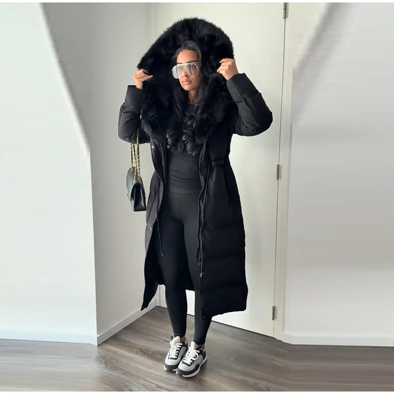 The Belted Fur Hood Parka