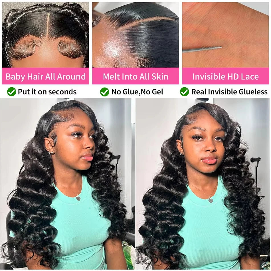 The 250 Density Deep Wave HD Lace Wig