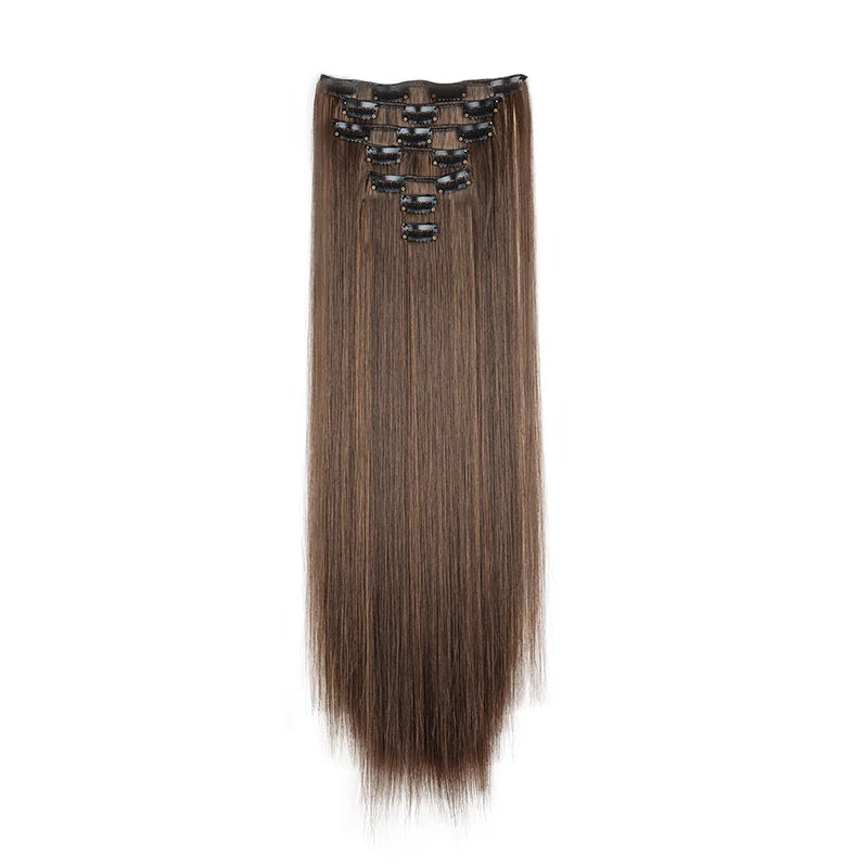 The 7-Piece Clip-In Straight Hair Extensions
