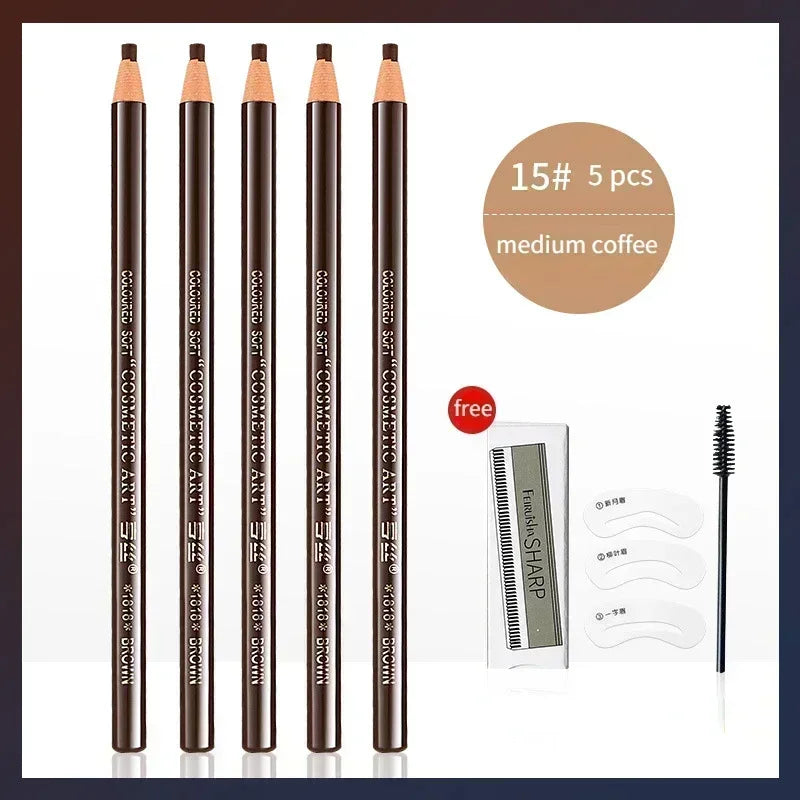The 6-Color Waterproof Brow Pencil