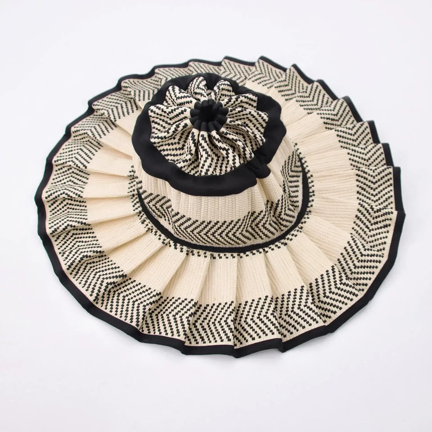 The Y2K Reversible Pleated Straw Hat