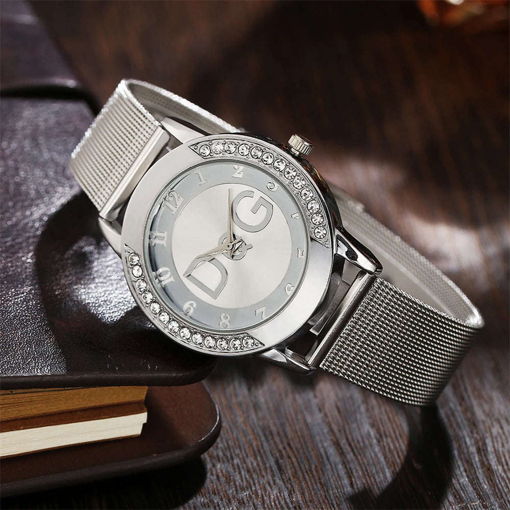 The Starry Sky Diamond Gold Mesh Watch