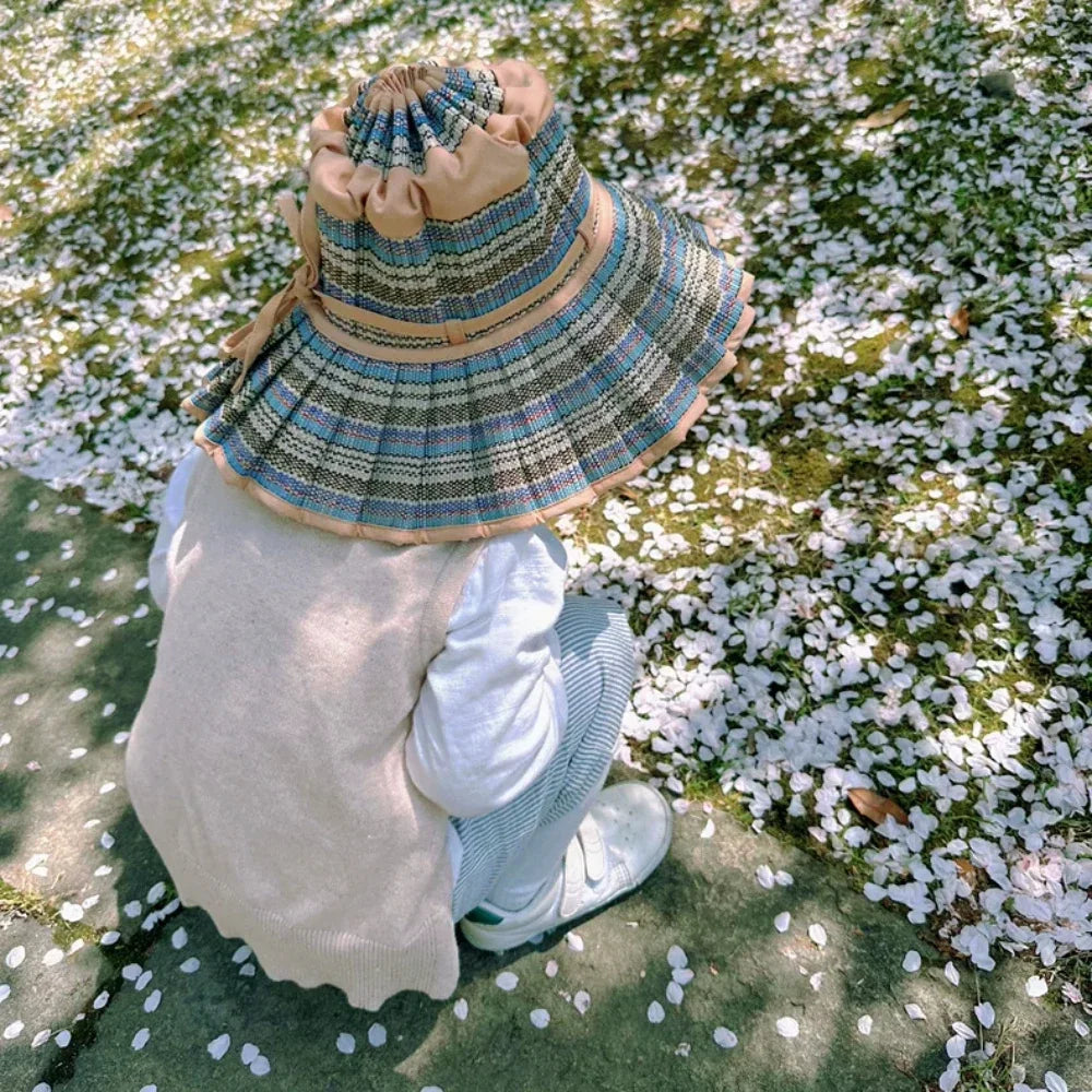 The Y2K Reversible Pleated Straw Hat