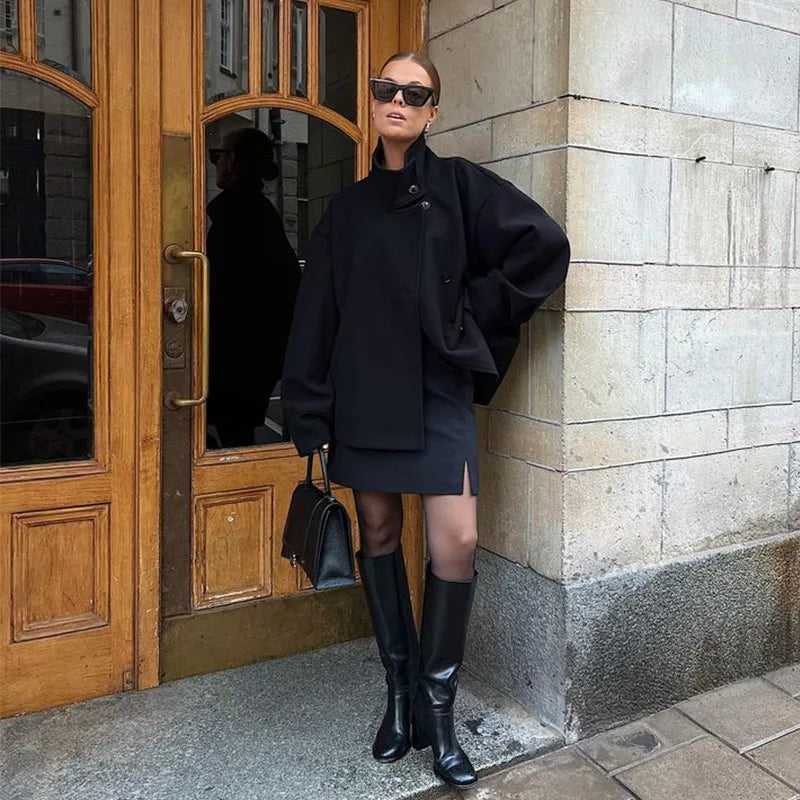 The Woolen Stand Collar Coat