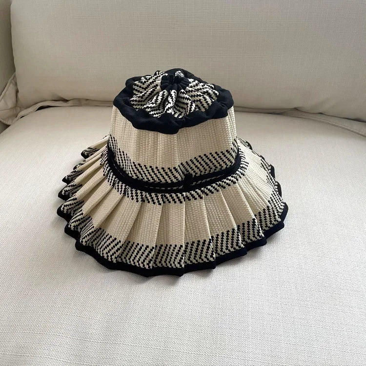 The Y2K Reversible Pleated Straw Hat