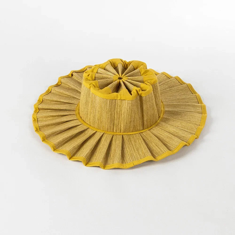 The Y2K Reversible Pleated Straw Hat