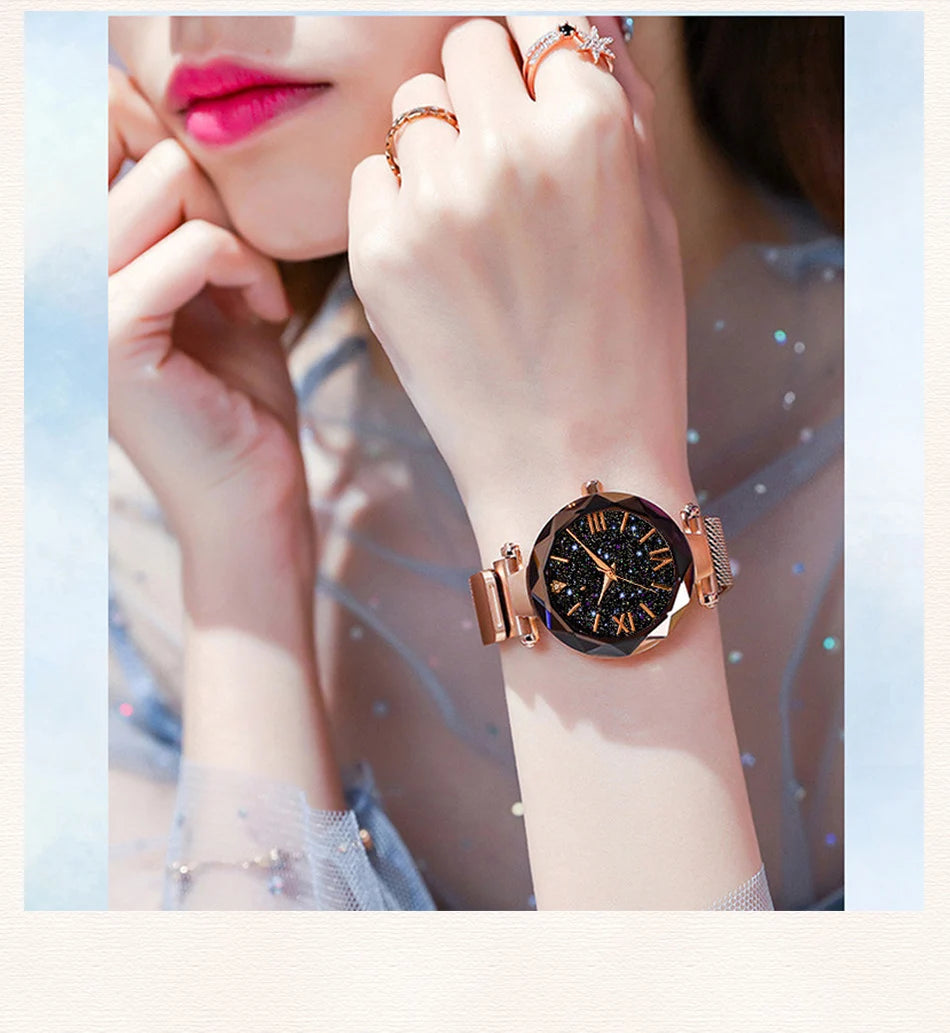 The Starry Sky Magnet Buckle Mesh Watch