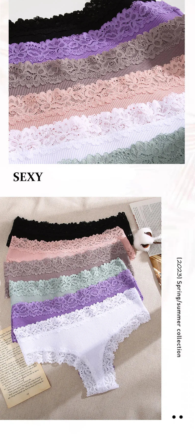 The 3-Pack Brazilian Lace G-String Set