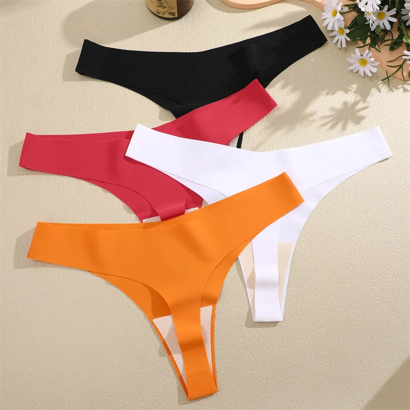 The 3-Pack Ice Silk V-Waist Thong Set