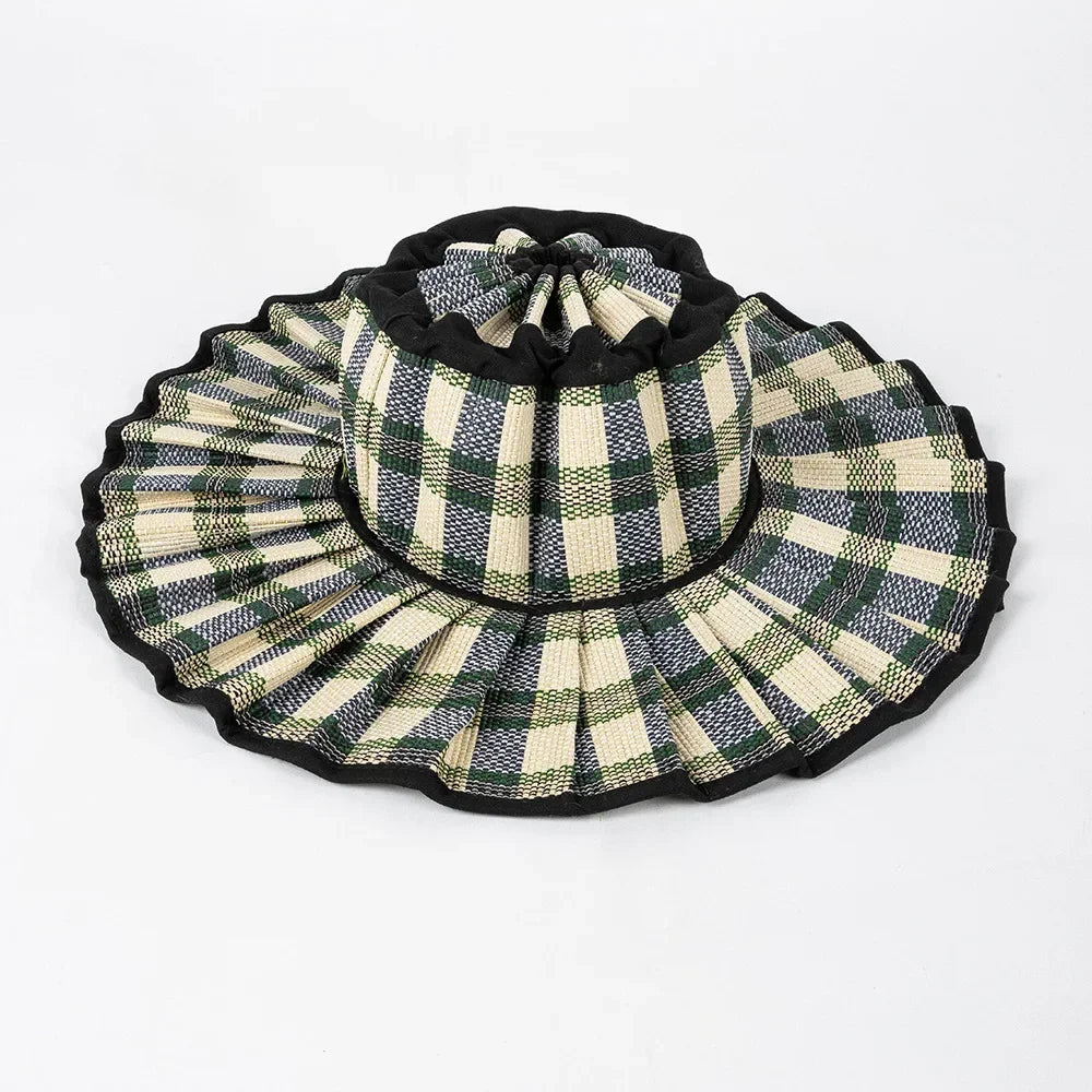 The Y2K Reversible Pleated Straw Hat