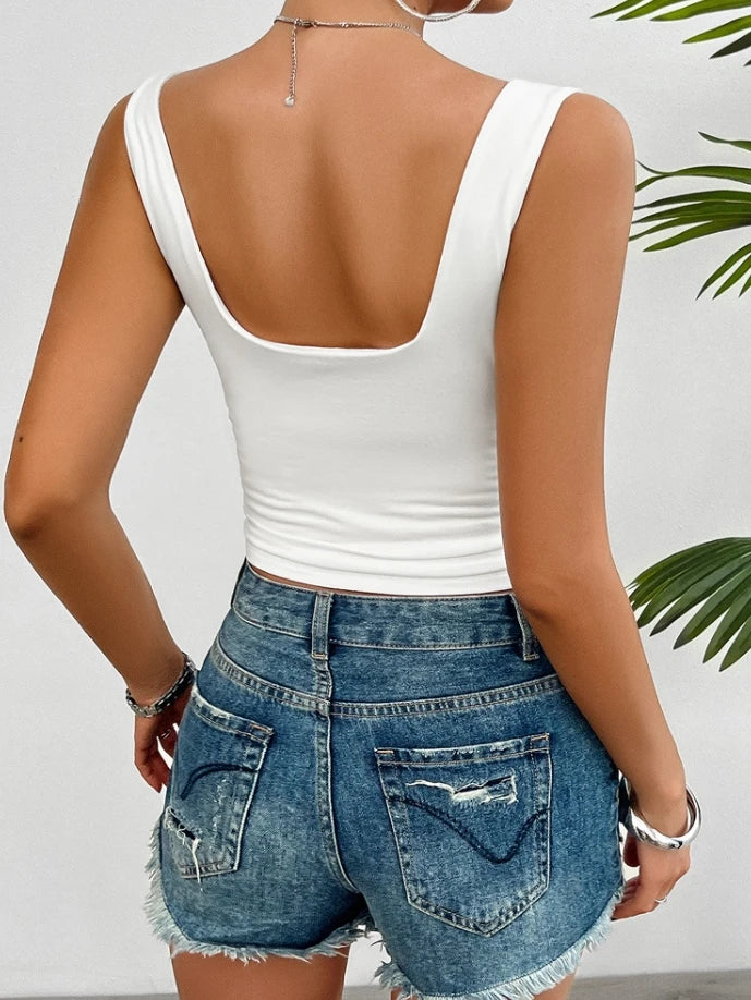 The Y2K Ruched Sweetheart Tank