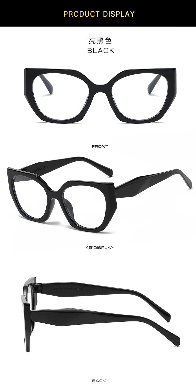 The Transparent Anti-Blue Light Polygon Glasses