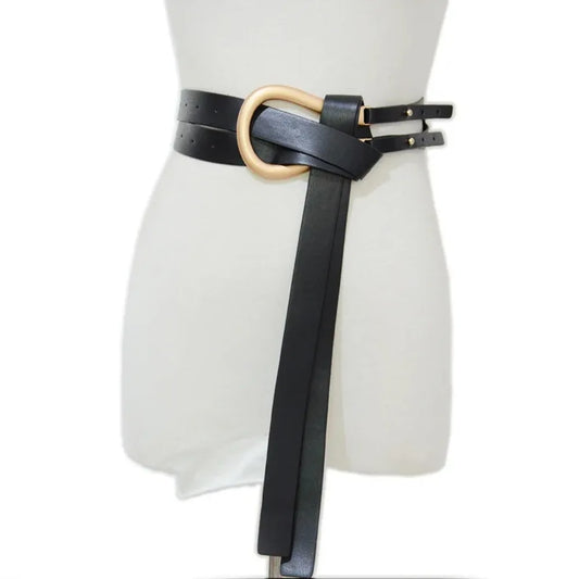 The Skinny Double-Wrap Leather Belt